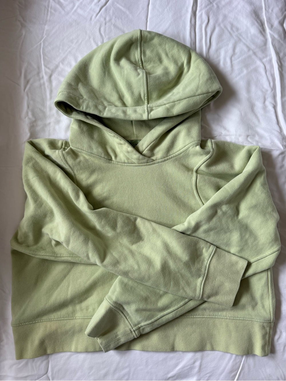 Lululemon Cropped Light Green Hoodie Sweatshirt